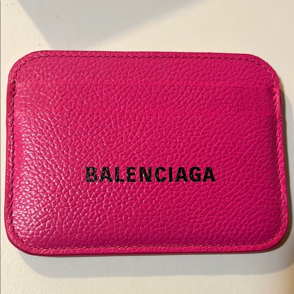 Balenciaga Pink Leather Card Holder